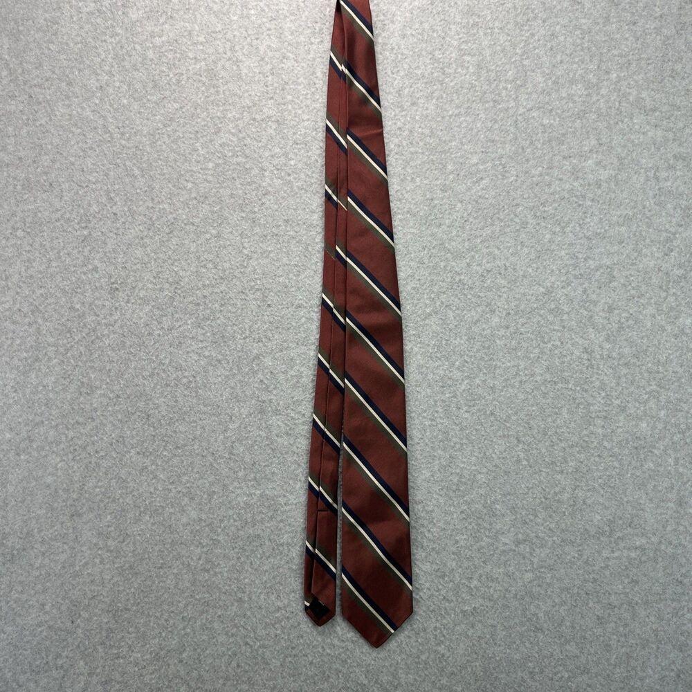 Robert Talbott Mills Touché Necktie Red Stripe Silk Pointed Tucson, AZ Hand Sewn